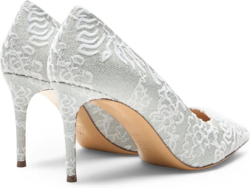 Casadei Julia Rigel pumps met bloemenprint Zilver - Foto 3