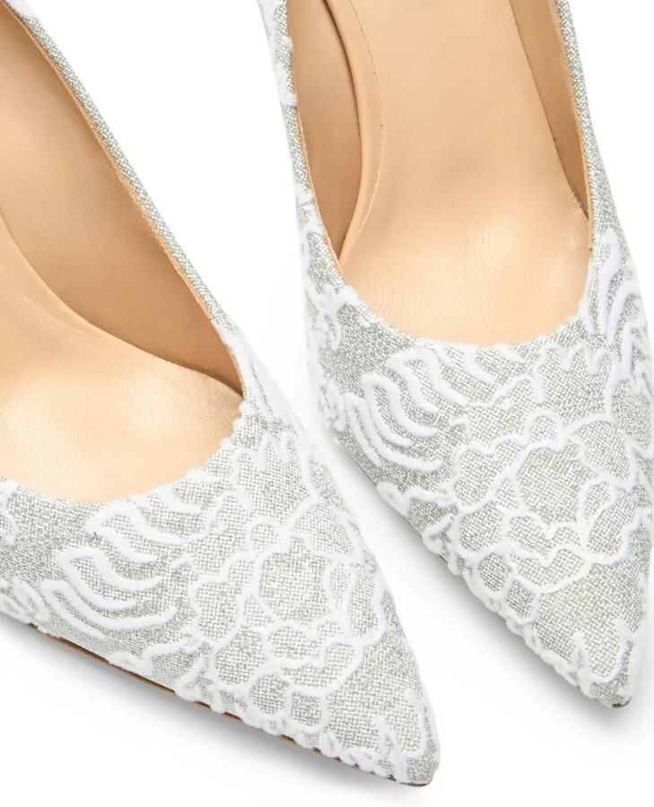 Casadei Julia Rigel pumps met bloemenprint Zilver - Foto 2