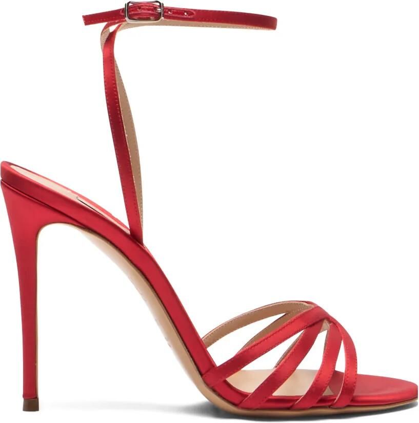 Casadei Julia satijnen sandalen Rood