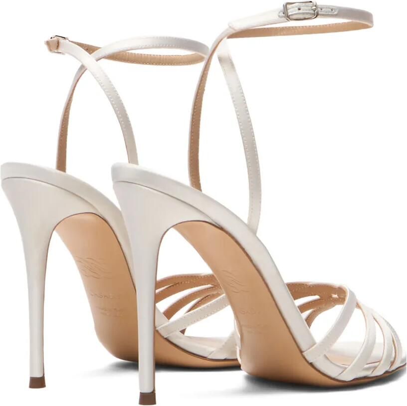 Casadei Julia satijnen sandalen Wit - Foto 2