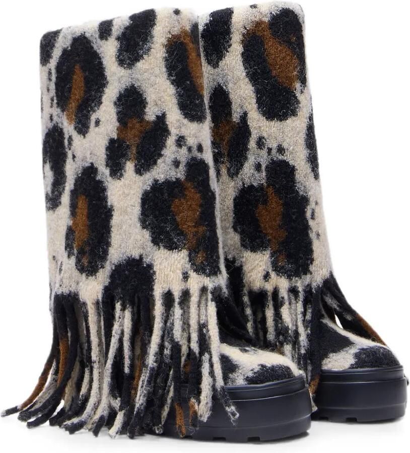 Casadei Laarzen met luipaardprint en franje Beige - Foto 2
