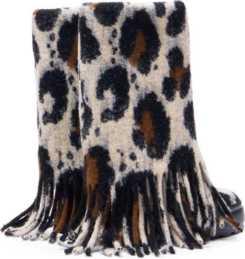 Casadei Laarzen met luipaardprint en franje Beige - Foto 3