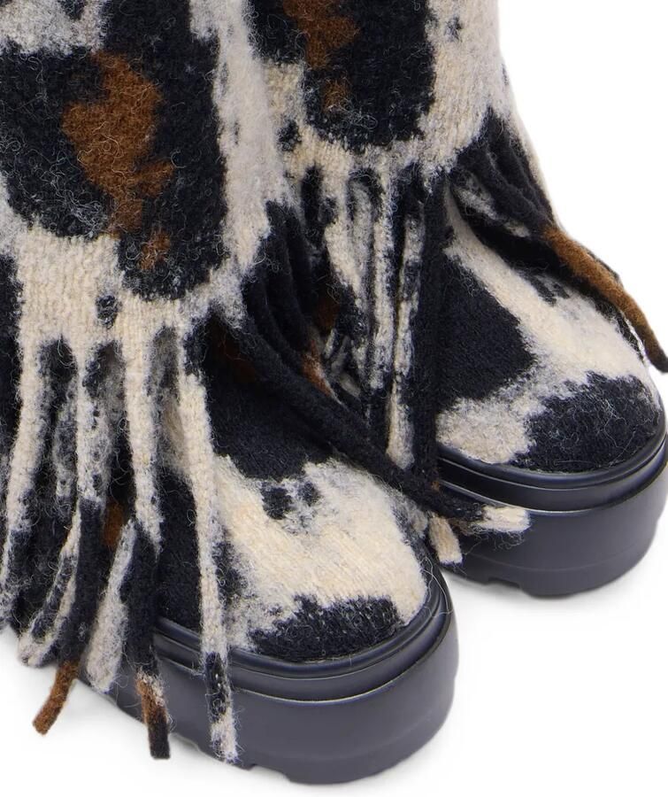 Casadei Laarzen met luipaardprint en franje Beige - Foto 4