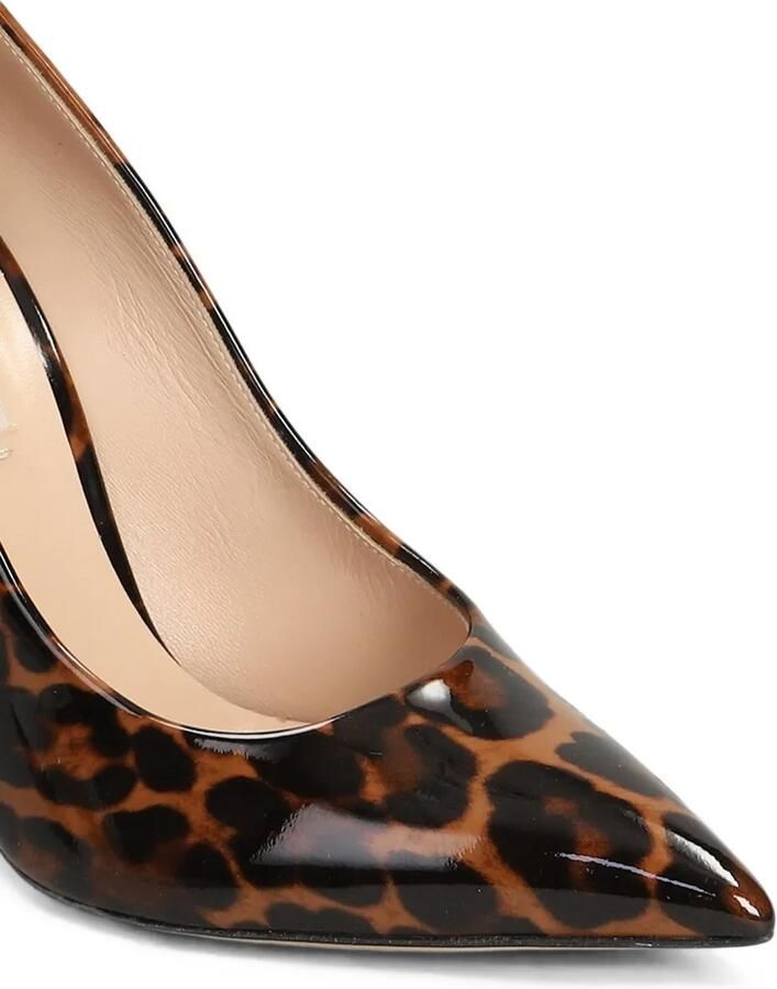 Casadei Lakleren pumps met luipaard-print Bruin - Foto 3