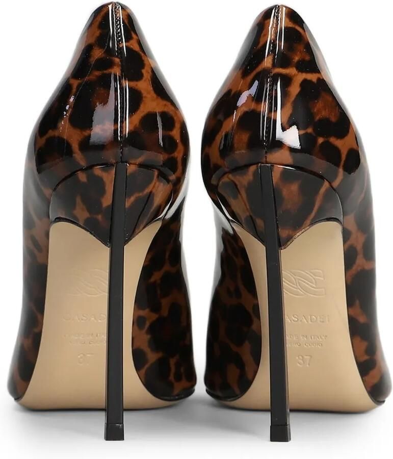 Casadei Lakleren pumps met luipaard-print Bruin - Foto 2
