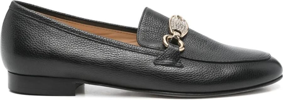 Casadei Leren loafers Zwart