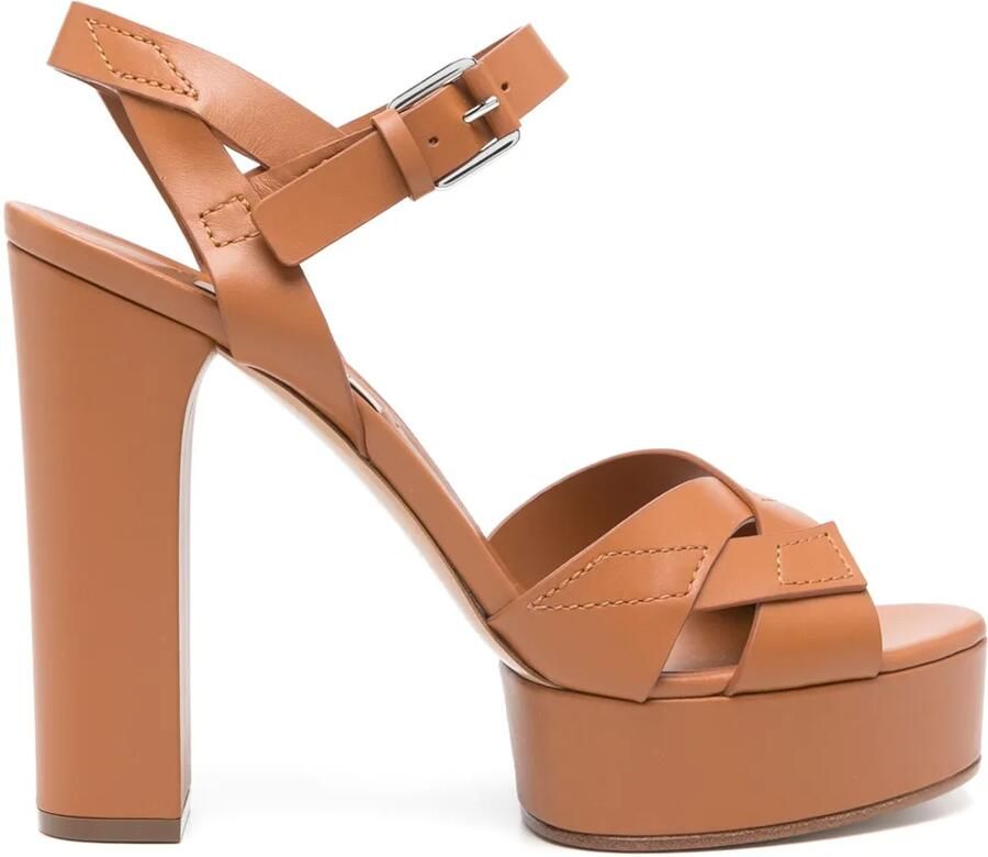 Casadei Leren sandalen Bruin