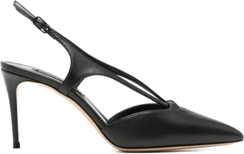 Casadei Leren slingback pumps Zwart
