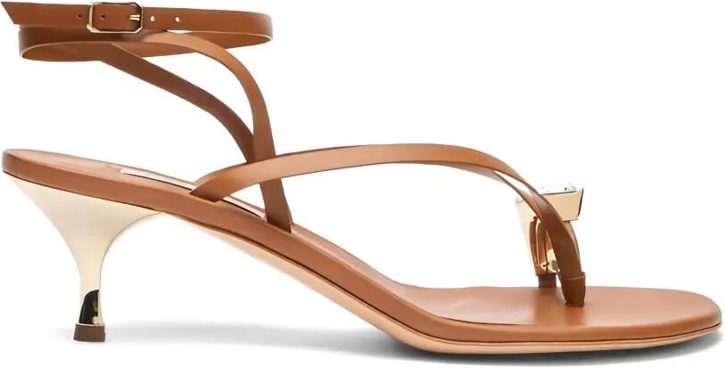 Casadei Lidia leren sandalen Bruin
