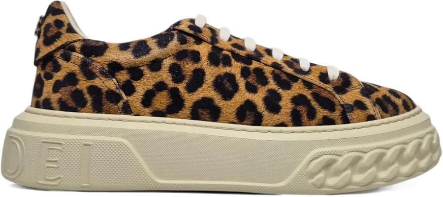 Casadei Malesia Off Road sneakers met luipaardprint Bruin