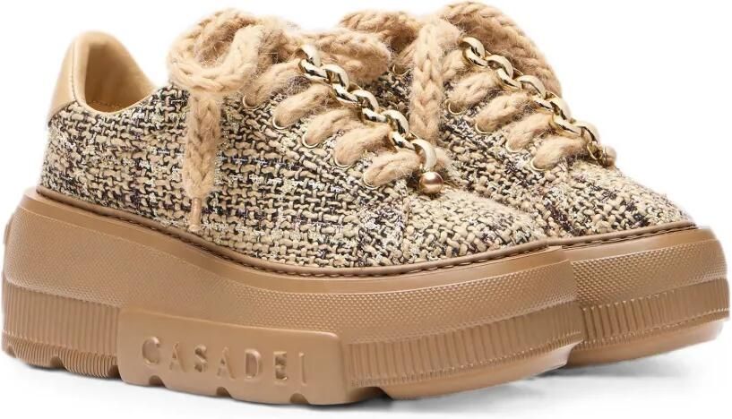 Casadei Nexus bouclé sneakers Bruin - Foto 4
