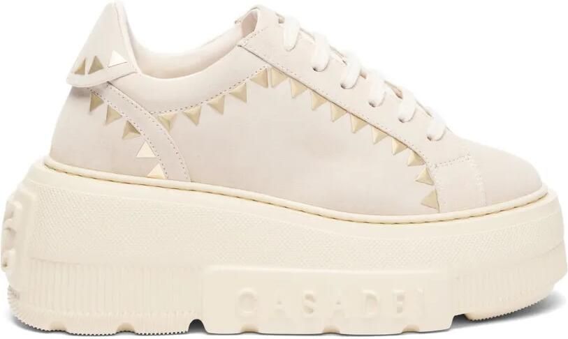 Casadei Nexus Divine sneakers met studs Beige