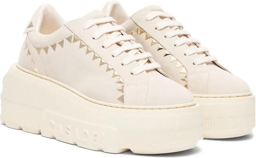 Casadei Nexus Divine sneakers met studs Beige - Foto 3