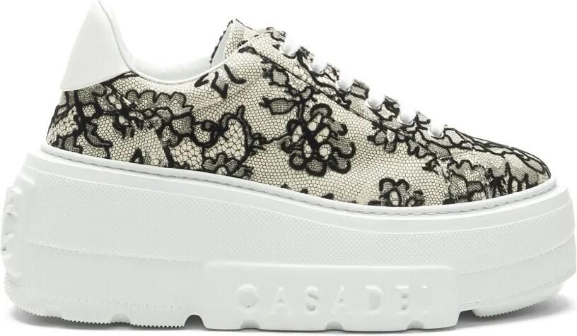 Casadei Nexus Pandora sneakers met bloemenkant Wit