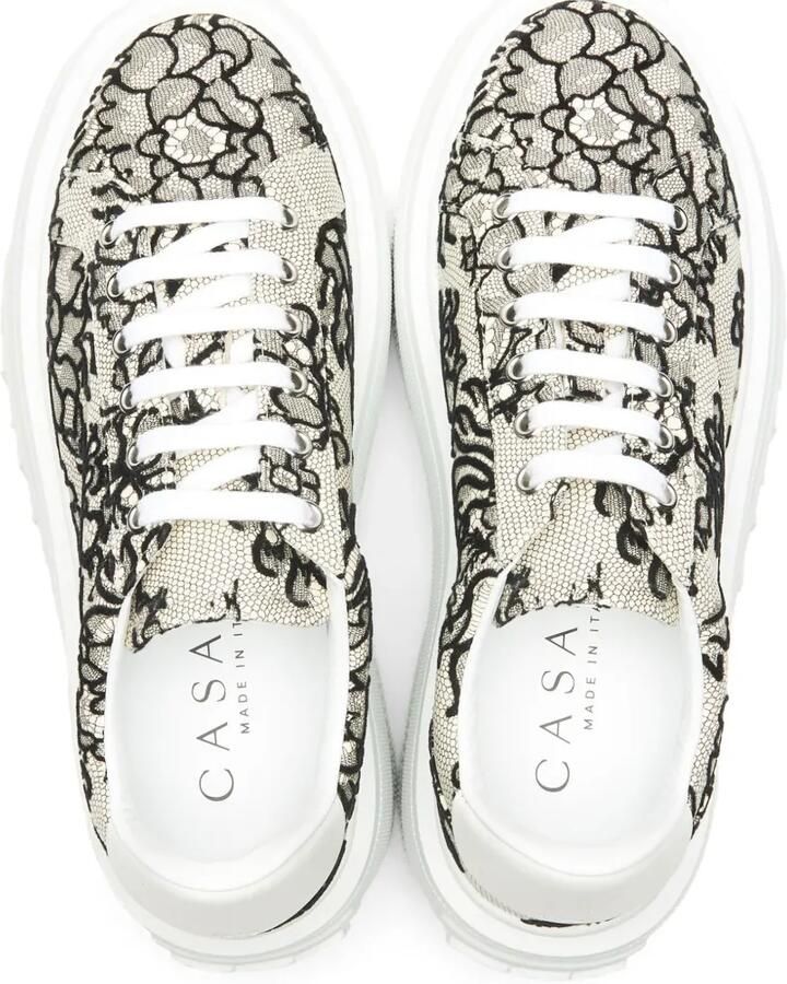 Casadei Nexus Pandora sneakers met bloemenkant Wit - Foto 2