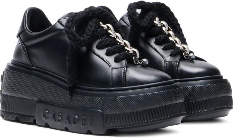 Casadei Nexus Peak leren sneakers met kettingdetail Zwart - Foto 3