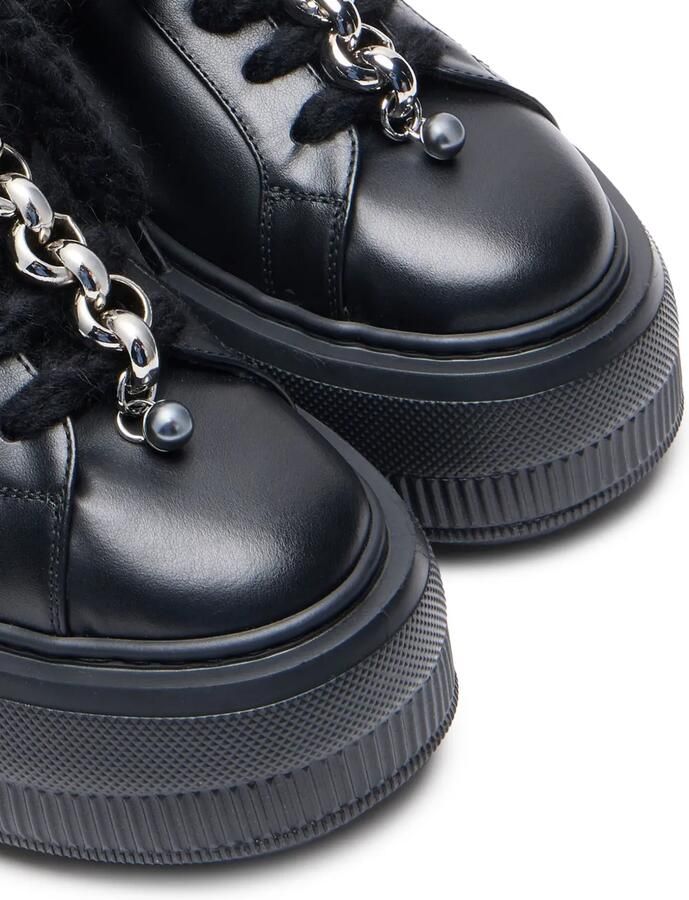 Casadei Nexus Peak leren sneakers met kettingdetail Zwart - Foto 2