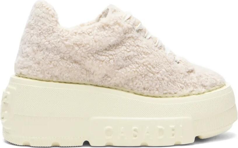 Casadei Nexus Peak sneakers van imitatiebont Beige