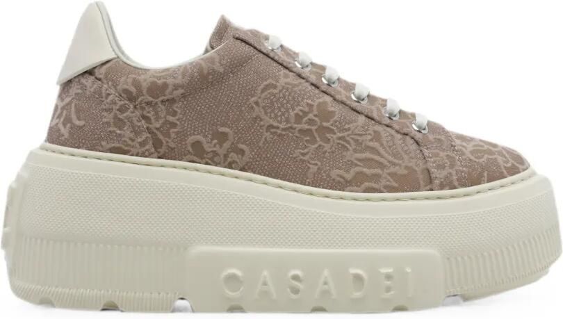 Casadei Nexus Rigel sneakers met kanten effect Bruin