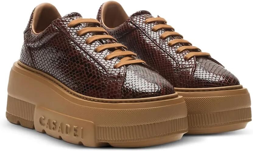Casadei Nexus sneakers met python-effect Bruin - Foto 3