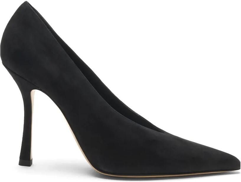 Casadei Nina asymmetrische suède pumps Zwart