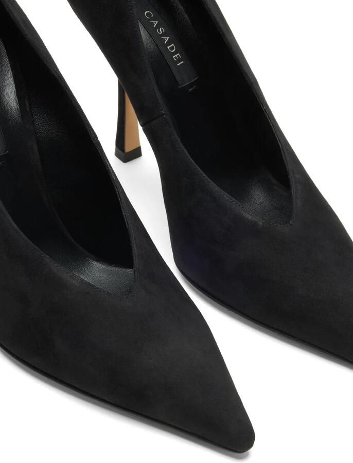 Casadei Nina asymmetrische suède pumps Zwart - Foto 3