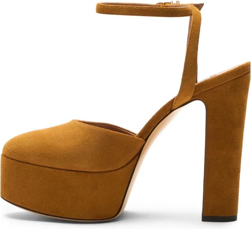 Casadei Patty C-Chain pumps met plateauzool Bruin - Foto 4