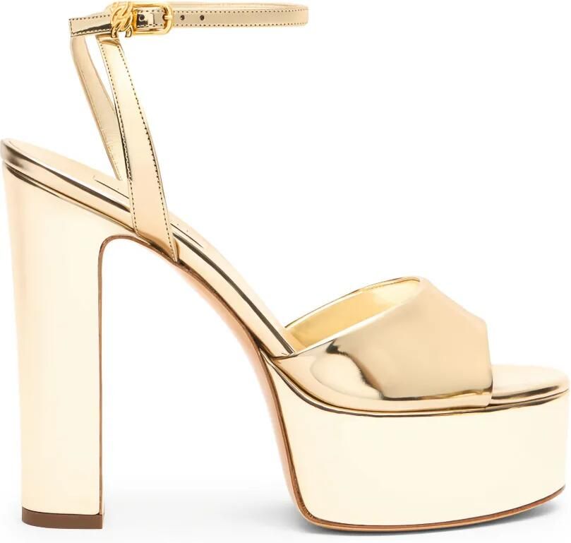 Casadei Patty sandalen met enkelbandjes en plateauzool Goud