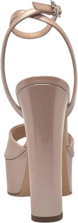 Casadei Patty sandalen met plateauzool en gelakte afwerking Beige - Foto 5