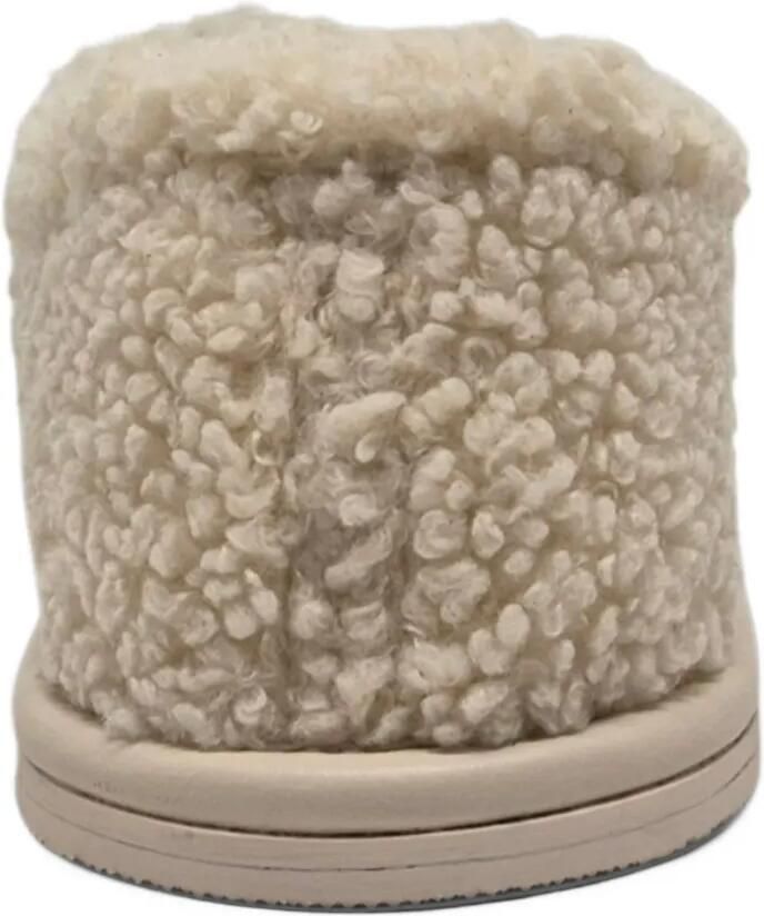 Casadei Peak loafers met lammy textuur en logo-plakkaat Beige - Foto 2