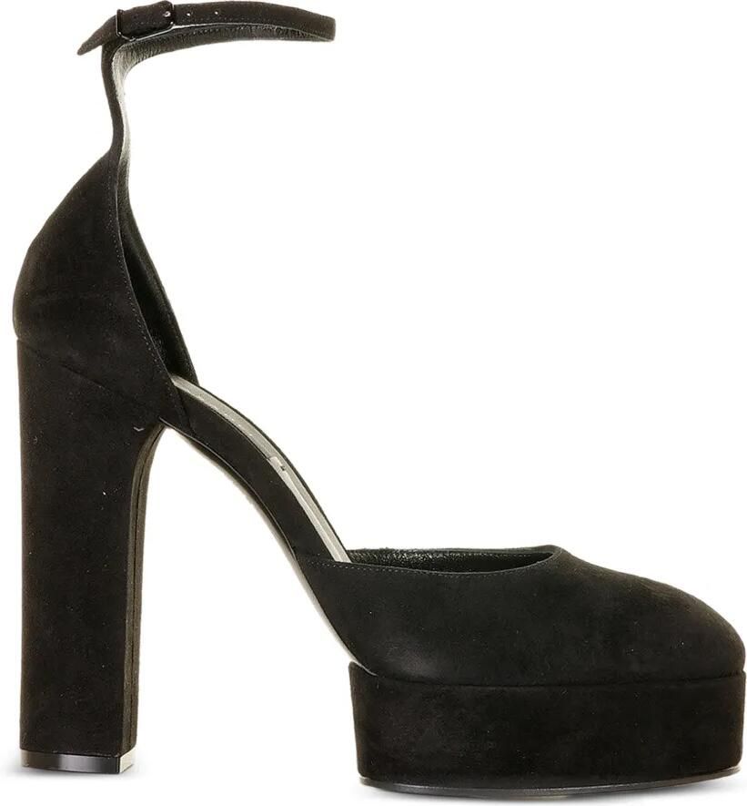 Casadei platform ankle-strap pumps Zwart