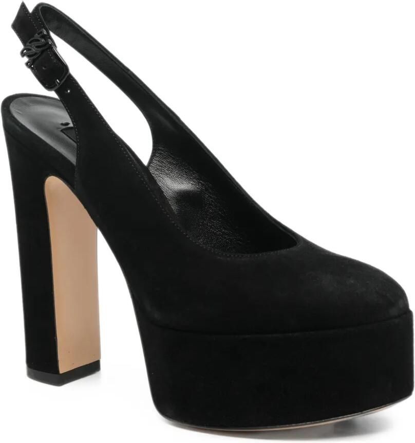 Casadei platform slingback pumps Zwart