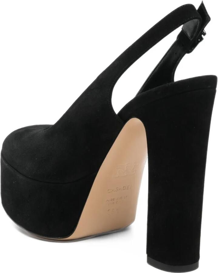 Casadei platform slingback pumps Zwart - Foto 2