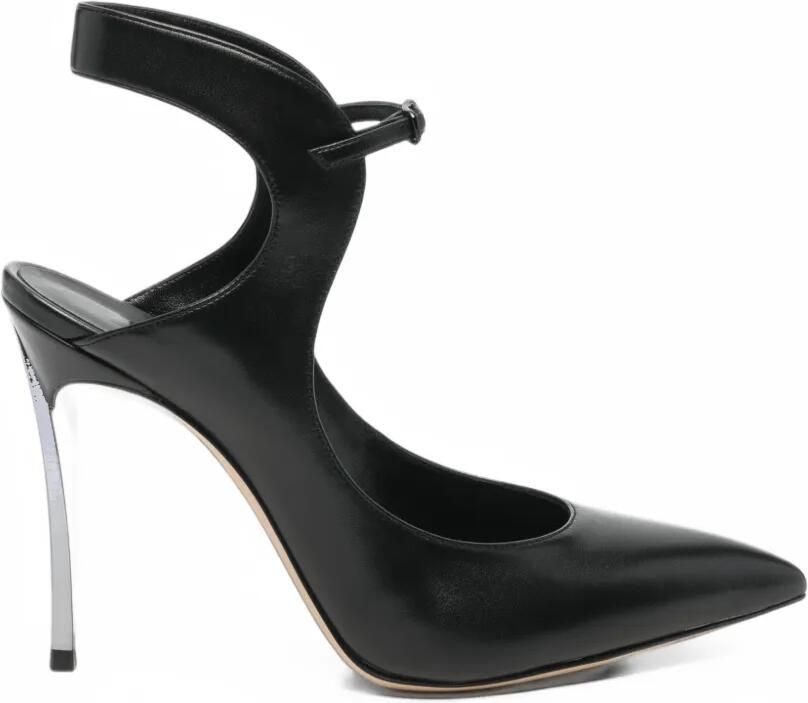 Casadei pointed-toe buckled pumps Zwart