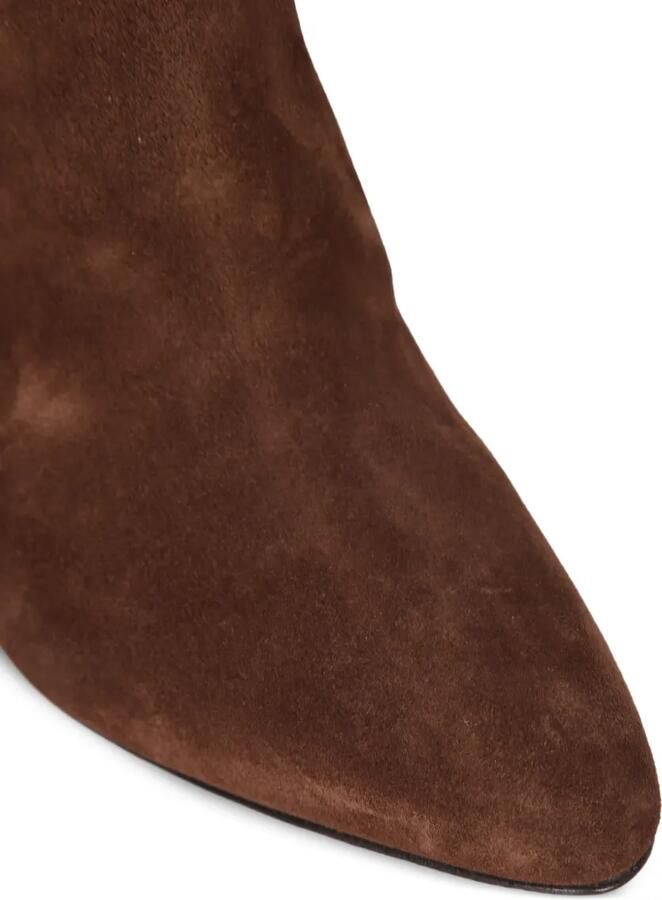 Casadei pointed-toe suede boots Bruin - Foto 2