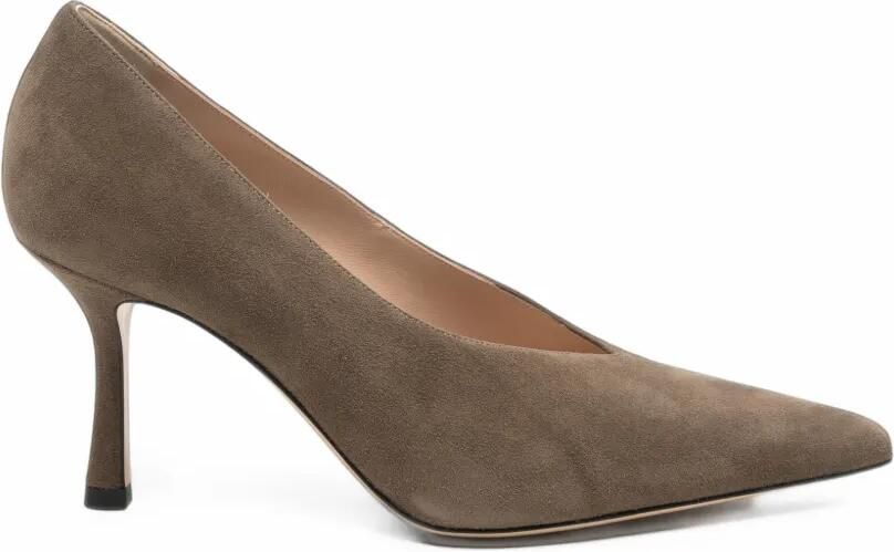 Casadei pointed-toe suede pumps Bruin
