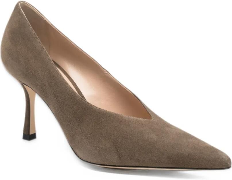 Casadei pointed-toe suede pumps Bruin - Foto 3