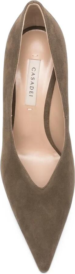 Casadei pointed-toe suede pumps Bruin - Foto 4