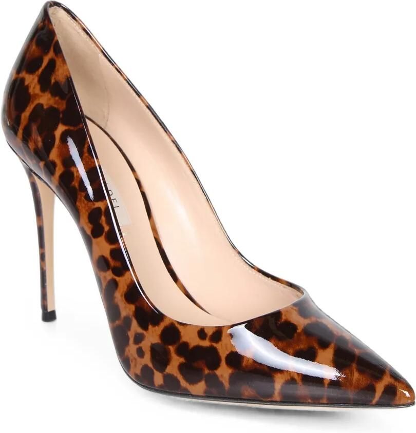 Casadei Pumps met luipaard-print en gelakte afwerking Bruin - Foto 2