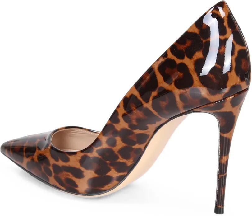 Casadei Pumps met luipaard-print en gelakte afwerking Bruin - Foto 4