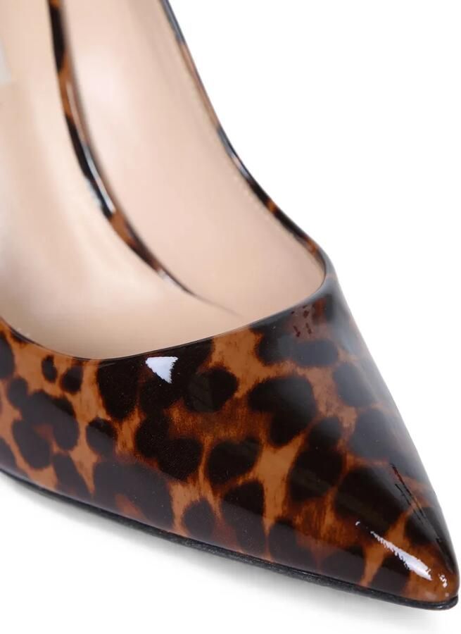 Casadei Pumps met luipaard-print en gelakte afwerking Bruin - Foto 3