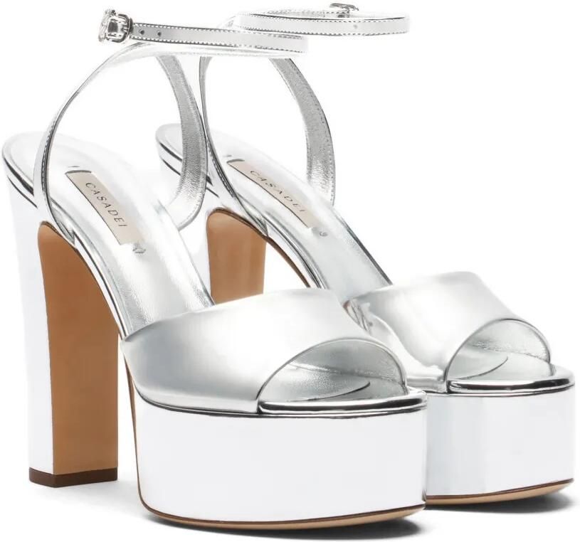 Casadei Pumps met plateauzool en spiegelende afwerking Zilver - Foto 4