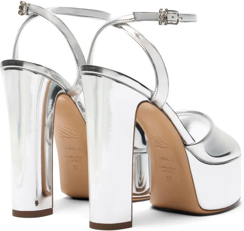 Casadei Pumps met plateauzool en spiegelende afwerking Zilver - Foto 3