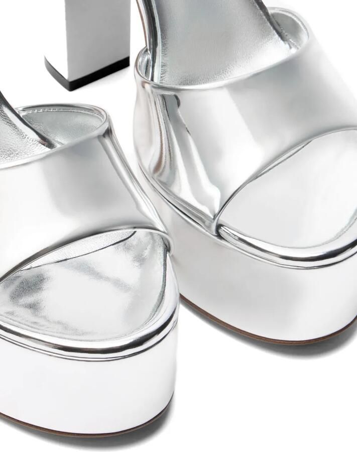 Casadei Pumps met plateauzool en spiegelende afwerking Zilver - Foto 2