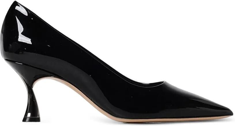 Casadei Pumps met puntige neus en gelakt effect Zwart