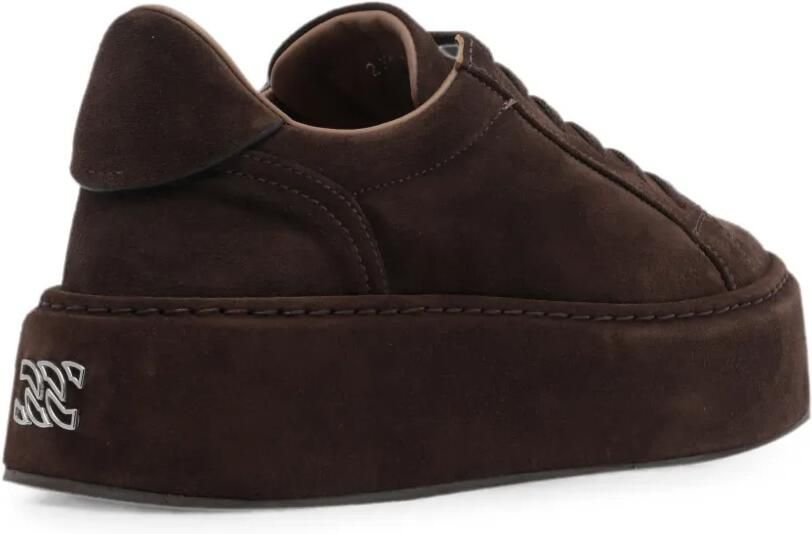 Casadei Renna suède sneakers met platform Bruin - Foto 3