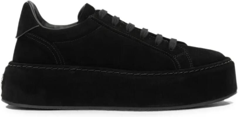 Casadei Renna suède sneakers met platform Zwart