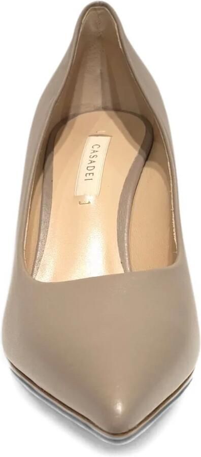 Casadei Samurai Blade 80mm pumps met metallic hak en puntige neus Beige - Foto 5