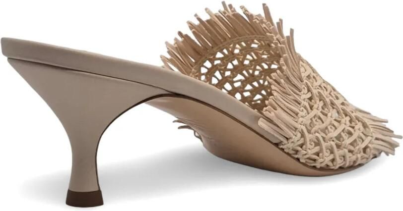 Casadei Sandalen met franje en hak Beige - Foto 5