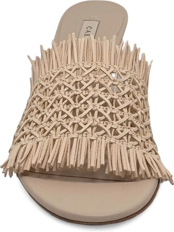 Casadei Sandalen met franje en hak Beige - Foto 2